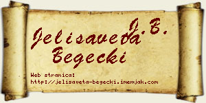 Jelisaveta Begečki vizit kartica